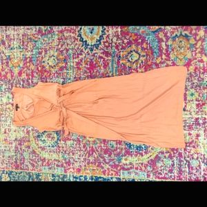 Peach silk maxi
